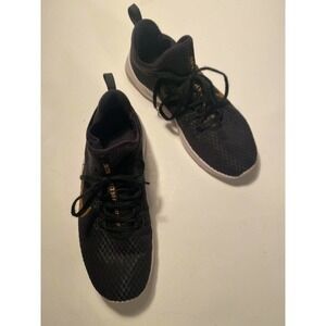 NIKE Air Max Bella TR 2 Black Metallic Gold Athletic Shoes Size 9.5 Gym